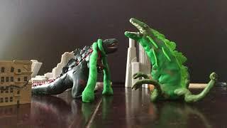 Shin Godzilla vs Biollante Godzilla claymation