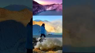 World’s Largest Acidic Crater Lake  Kawah ijen  Mount ijen  Ijen Crater #shorts #ijencrater