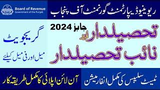 Tehsildar Jobs 2024 Online Apply  Naib Tehsildar Jobs 2024  Board of Revenue Punjab Jobs 2024