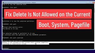 Fix Delete is not allowed on the current boot system page file Crashdump or Hibernate Volume