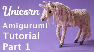 Unicorn Amigurumi Tutorial - Horse Crochet Tutorial Part 1