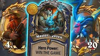 You Cant Lose with this Hero Power Luck  Hearthstone Battlegrounds