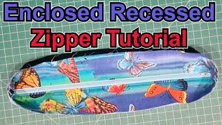 How to sew an enclosed recessed zipper panel for any sized bag easy to follow beginner instructions