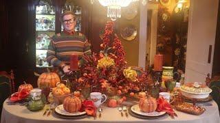 Fall Pumpkin Tablescape - Autumn Table Setting