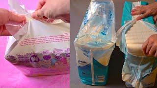 This trick will make opening your diaper packs easier and faster