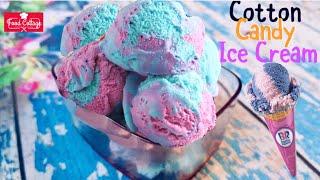 Cotton candy Ice Cream  Baskin Robbins Style recipe  how to make cotton candy by food cottage