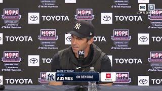 Brad Ausmus discusses Ben Rices promotion