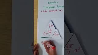 Total Surface Area of a Regular Triangular Pyramid