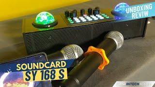 RIVIEW SOUNDCARD SPEAKER SY168S  Bundling 2 Mic Wireless Bisa Untuk Karaoke Live Streaming 