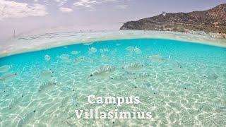 Spiaggia di Campus a Villasimius in una domenica di Luglio  Sardegna 2023