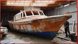 Man Finds Abandoned Boat and Renovates it Back to New  Start to Finish Rebuild by  @Nasatchannel