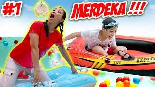 SERU  LOMBA 17 AGUSTUS UNIK dan LUCU DI KOLAM RENANG DEPAN RUMAH Vlog Lucu CnX Adventurers