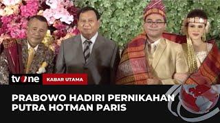 Prabowo Hadiri Pernikahan Putra Pengacara Hotman Paris Hutapea  Kabar Utama tvOne