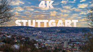 Aerial View of Stuttgart Germany by Drone in 4K UltraHD 