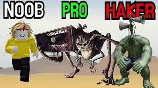 NOOB VS PRO VS HAKER   Siren Head VS Siren Head Hulk VS merong in Roblox