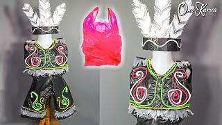 Cara membuat baju costum adat dari plastik kresek untuk cowok fashion show karnaval 17 agustus