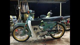 honda c70 gbo restore khaki dark green crystal