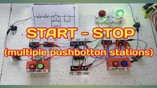 Start Stop With Multiple Pushbotton Stations Tagalog Basic Motor Control Tutorial