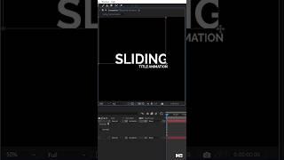 After Effect Tutorial  Sliding Text Animation #shorts