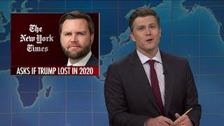 SNL Weekend Update Trolls JD Vance Over Dancing Around Trumps loss in 2020 Election Question