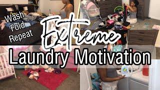 EXTREME LAUNDRY MOTIVATION 2022  REALISTIC LAUNDRY ROUTINE  MOM OF 4