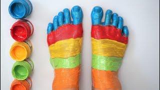 Colour Song Finger Family Painting Foot Colors Learning