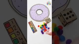 Number  Colour Matching Donut  #kidsactivities #toddleractivities #montessori #easycraft #mathfun