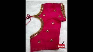 simple Aariwork blouse 1300 range blouse design #blouse #aariwork #bridal