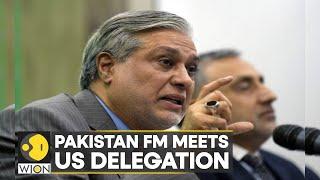 Pakistans Economic Crisis Finance Minister Ishaq Dar meets US delegation  English News  WION