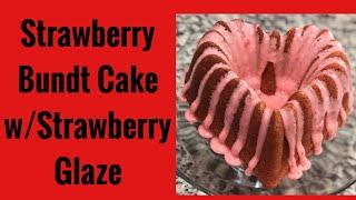 Strawberry Bundt Cake #galentinesday #bundtcake #valentinesday