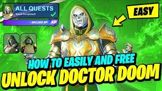 How to EASILY UNLOCK Doctor Doom FOR FREE in Fortnite Complete ALL Doom Quests