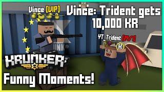 Vince Gifted Me 10000KR? Krunker Funny Moments ft. Vince