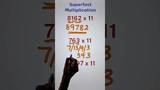 Quickest Multiplication Trick II Multiply Any Number by 11 #multiplication #calculation #viral #math