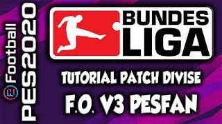 TUTORIAL INSTALLAZIONE PATCH DIVISE  V3 PESFAN  EFOOTBALL PES2020