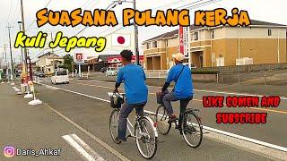 PULANG KERJANYA KULI JEPANG PAKEK SEPEDAH  TANJAKAN PINGGIRAN KOTA OITA