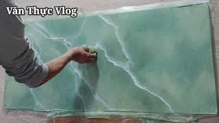 Hướng dẫn vẽ chi tết sơn giả đá cẩm thạch cho người đam mê  Guide to paint fake marble