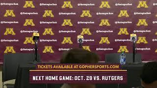 Press Conference  PJ Fleck & Student Athletes Postgame vs. Purdue