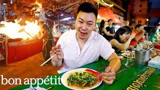 We Tried Bangkok’s Explosive Fire Wok Stir Fry   Street Eats  Bon Appétit