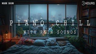 Rain Sounds For Sleeping - FALL INTO SLEEP INSTANTLY  Relaxing Music to Reduce Anxiety  Warm Room