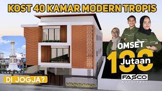 Desain Kost Exclusive 3 lantai 40 Kamar Omset 100 JutaBulan Modern Tropis Favorit Mahasiswa Jogja