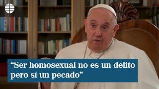 El papa Francisco asegura que la homosexualidad no es un delito