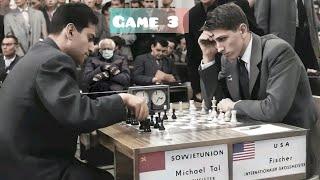 Bobby Fischer vs Mikhail Tal • Game 3