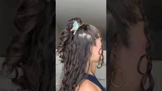 Butterfly claw clip   #hairstyle #curly #hairstylehorts