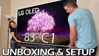 83 LG C1 Series OLED 4K UHD webOS TV - Unboxing & Setup