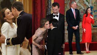 #Princes Letizia Lenor & Infanta sofia of Spain  Romantic Couple dresses World Stylish Princess #