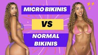 Cleo Clo  Micro Bikinis vs Normal Bikinis Haul  Panties g string bra see through