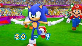 Mario & Sonic at the London 2012 Olympic Games  Football 2 Player Sonic  P1 vs Silver P2