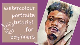 Watercolour portraits tutorial for beginners - part one