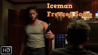 X2 X Men United - Iceman freezes up Wolverines soda Funny Scene 1080p English