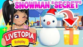 *SNOWMAN SECRET* SOLVED in LIVETOPIA Roleplay roblox